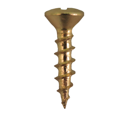 Cabinet Hardware Screws Bright Brass  